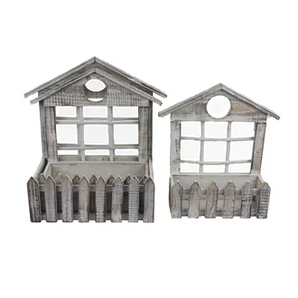 Kiste mit Folie zum Bepflanzen HAUS Set, 3 St. D6165