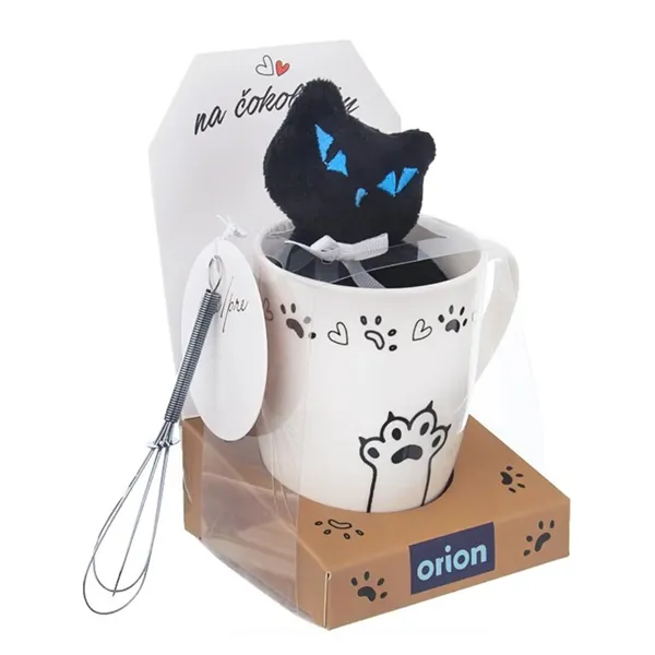 Tasse aus Keramik + Katze + Schneebesen PETS 0.33 l O0318