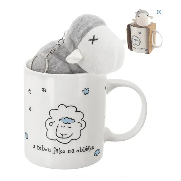 Tasse aus Porzellan + Schaf  0.39 l O0320