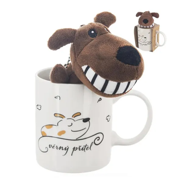 Tasse aus Porzellan + Hund 0.39 l O0321