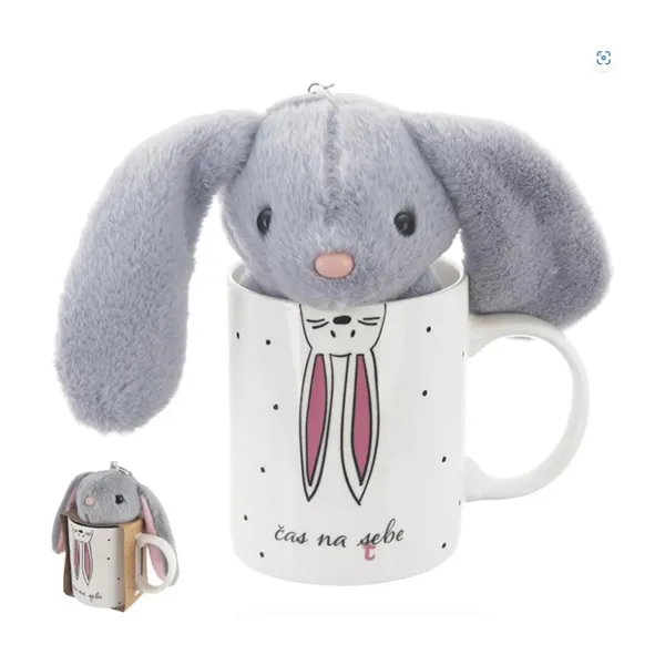 Tasse aus Porzellan + Hase 0.39 l O0322