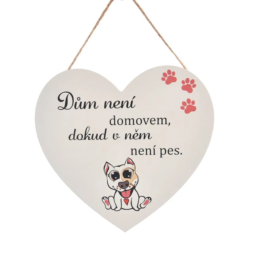 Schild Herz DOG HOME O0523