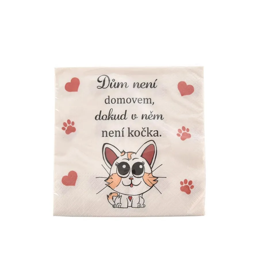 Serviette CAT HOME 20 St. O0526