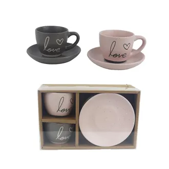 Tasse und Untertasse, 2 Sets X6957