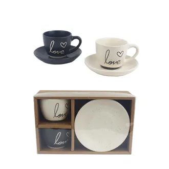 Tasse und Untertasse, 2 Sets X6958