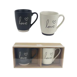 Keramiktasse Love, 2 St. X6969